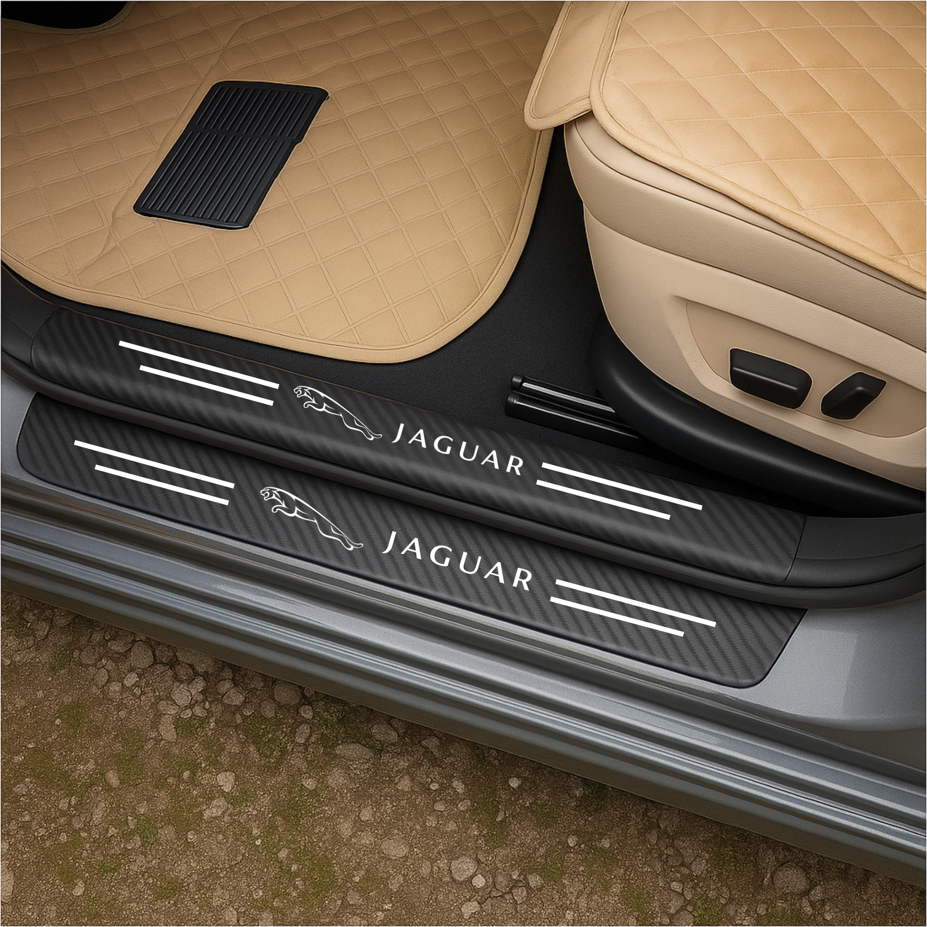 CarbonGrip PRO | Personalisierte Aufkleber für Türschweller