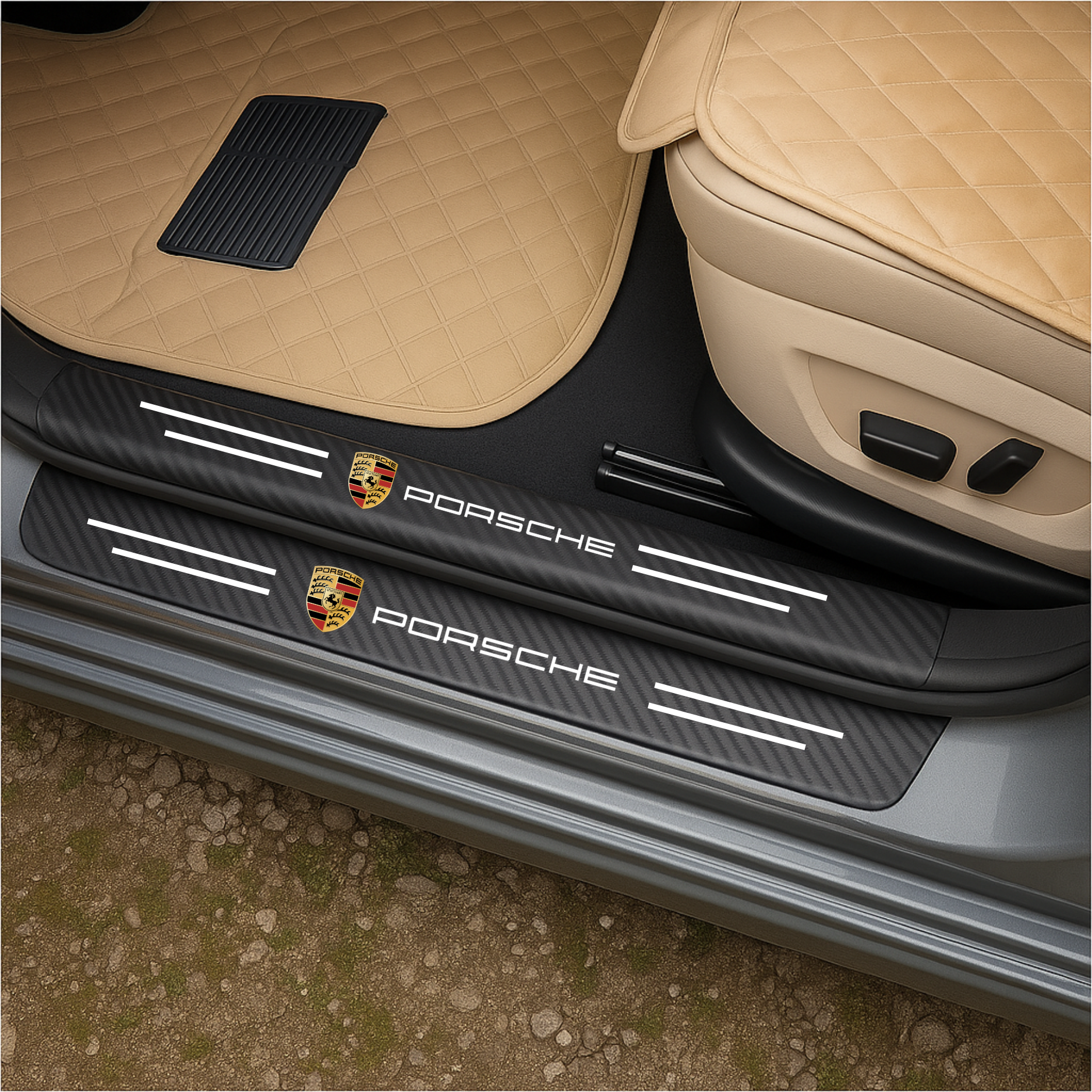 CarbonGrip PRO | Personalisierte Aufkleber für Türschweller