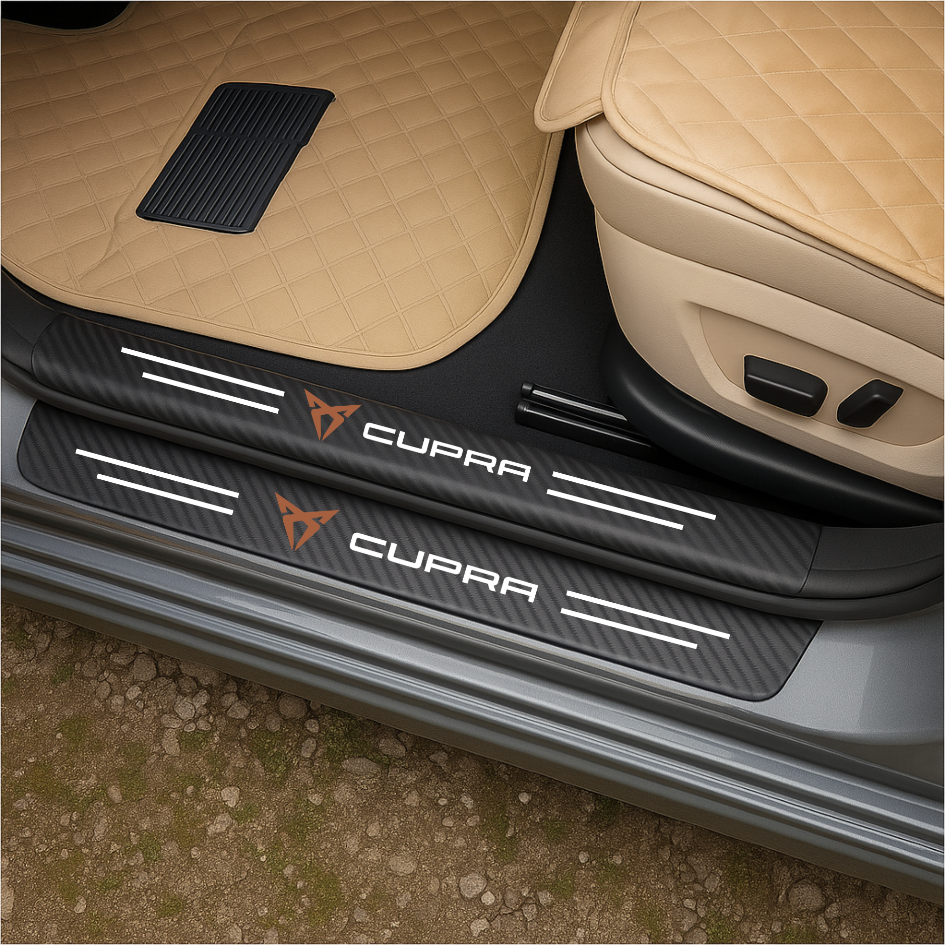 CarbonGrip PRO | Personalisierte Aufkleber für Türschweller